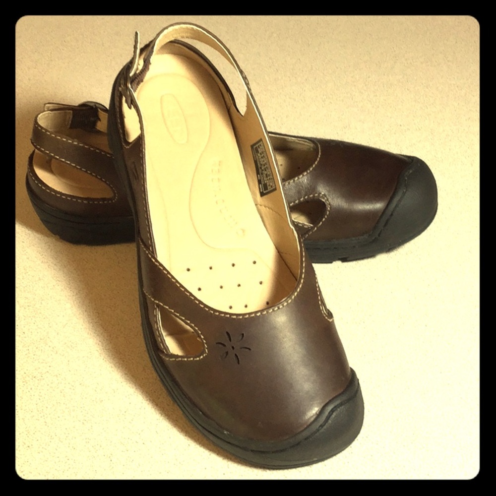 Keen Leather Sling-back Shoes